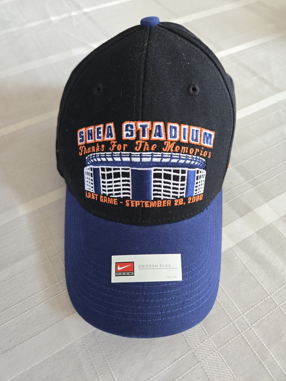 Rare Nike NY Mets Shea Stadium Farewell Hat Thanks For The Memories Blue Black
